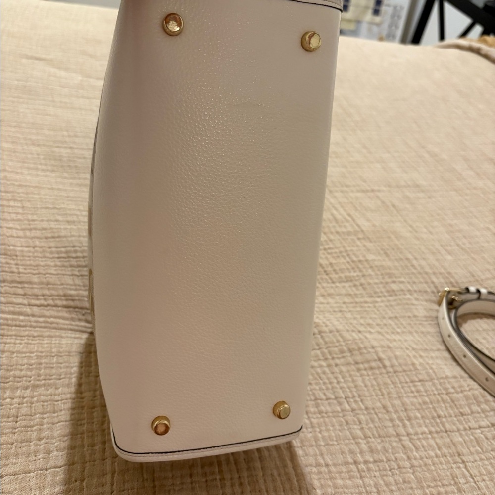 Coach Dempsey Tan and Cream Signature Tote - Picture 4 of 5